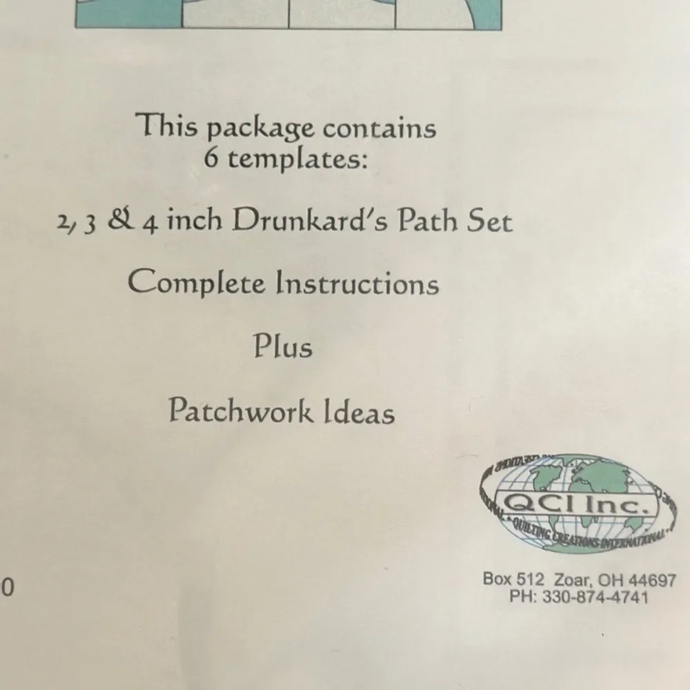Piecing Pal Templates - Drunkard's Path Set